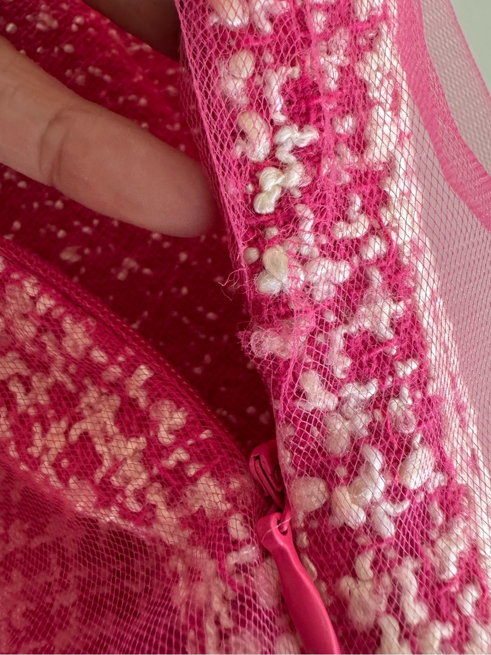 NWT Maeve Pink Tweed Mini Skirt with Sheer Pink Tulle Overlay sz S - Picture 8 of 9
